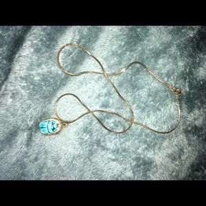 Blue Bug Egyptian Necklace